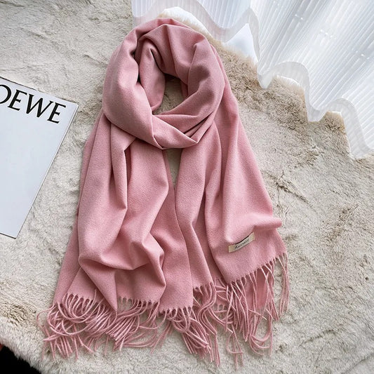 Faux Cashmere Scarf - Pink