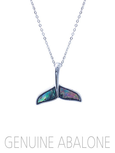 Abalone Whale Tail Necklace