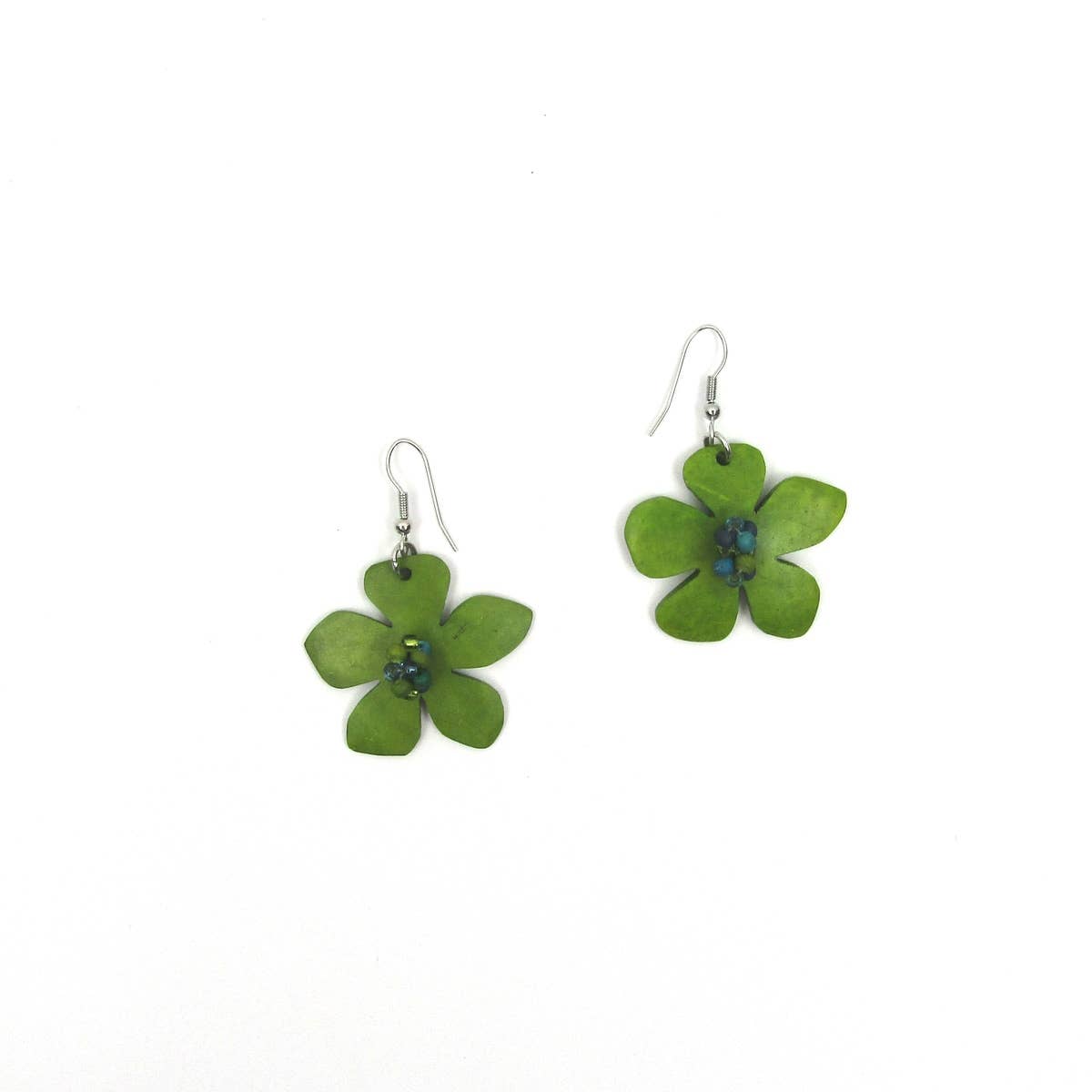 Floria Green Flower Earrings