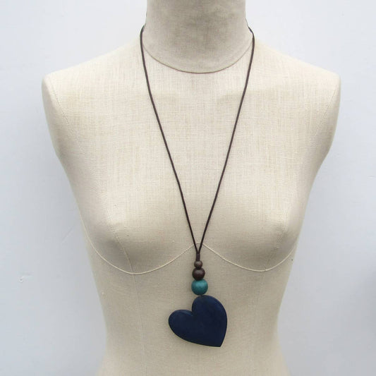 Merri Blue Heart Necklace
